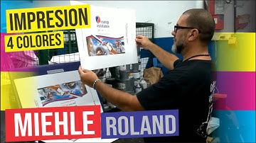 🔥IMPRESION OFFSET🔥 4 colores -CMYK- Miehle Roland, 1 color offset press #offset #custom_printing