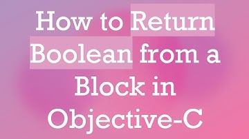 How to Return Boolean from a Block in Objective-C