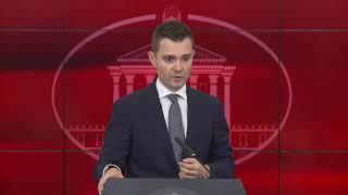 Konferencë për shtyp e ministrit për Punë të Jashtme dhe Tregti të Jashtme, Mucunski (AL)
