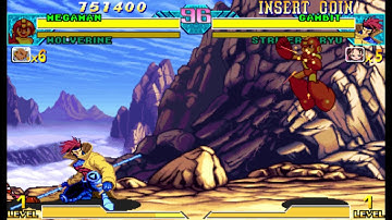 Marvel vs Capcom 1 ( Arcade ) - Megaman / Wolverine Playthrough ( July 1, 2017 )