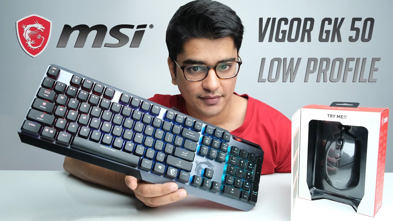 MSI Vigor GK50 Low Profile Keyboard is a Clicky Delight! [Review ft. Clutch  GM11] - YouTube