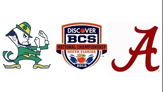 2013 BCS National Championship, #1 Notre Dame vs #2 Alabama (Highlights)