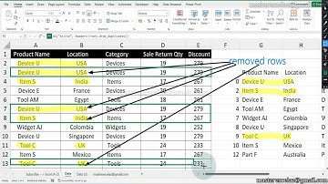 How to remove duplicate row records using python formula in excel