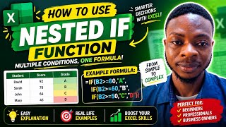 Nested IF explained in a simple way for every user #excel #dataanalysis 