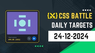 CSS Battle Daily Targets Solution | December 24, 2024 | #html #css #cssbattle