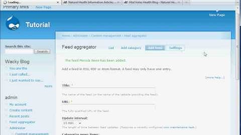 Beginner Drupal Tutorials: Feed Aggregator