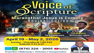 Wed. April 29, 2026 | Voice of Scripture Revival Series | Evangelist Nathanael Lewis