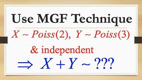 Moment Generating Function for Sum of Independent Poisson Random Variables (Uniqueness Property)