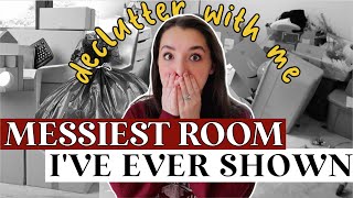 ⚠the MESSIEST room I've ever decluttered! (this is embarrassing) Messy To Minimal Mom VLOG GIAD