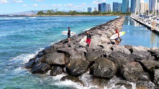 Surfing Ala Moana Bowls (Sep 5, 2023) Drone  4K