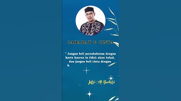 Thumbnail of Sahabat & Cinta Uje || Petuah Bijak Jefri Al-Buchori #katamutiara #katabijakkehidupan #kutipan