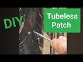 Diy tubeless patch for tubeless flat tire