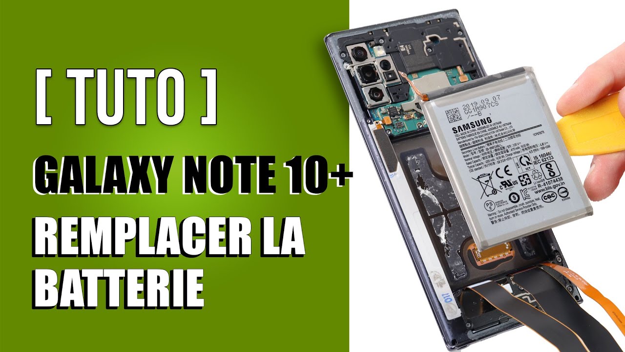 Comment remplacer la batterie Samsung Galaxy note 10+ - YouTube