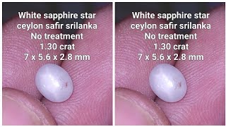 Batu akik cincin Natural white safir ceylon star sapphire srilanka