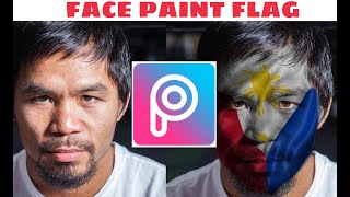 Flag Paint on Face Manipulation | PicsArt Editing Tutorial Many Pacquiao | Tagalog screenshot 4