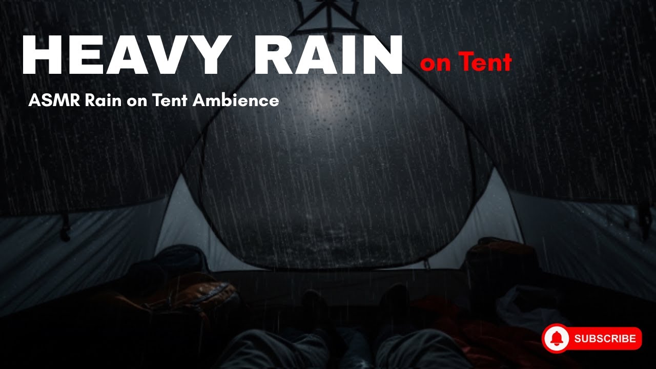 Cozy Camping in Heavy Rain 🏕️ Relaxing Sounds for Focus and Study