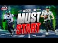 Must Start Players in Week 18 on OwnersBox | 5-Wide Fantasy