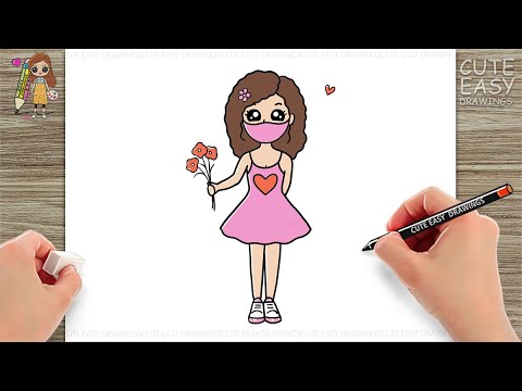 How To Draw A Simple Girl, Step by Step, Drawing Guide, by Dawn - DragoArt