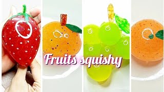 Diy fruits 🍊🍓🍇🍑 squishy with nano tape | | How to make nano tape squishy | nano tape crafts |