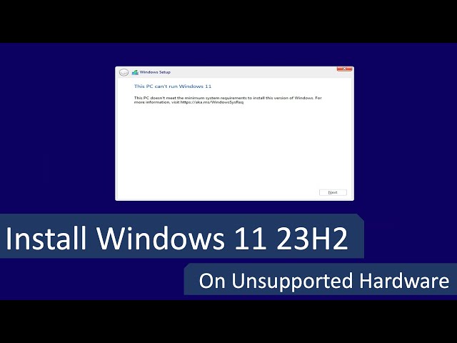 Windows 11 Upgrade (23H2) on Unsupported Hardware: The Cool Trick