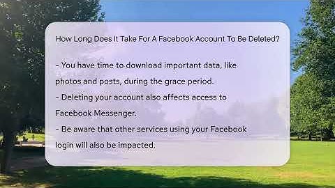How Long Does It Take For A Facebook Account To Be Deleted? - Everyday-Networking