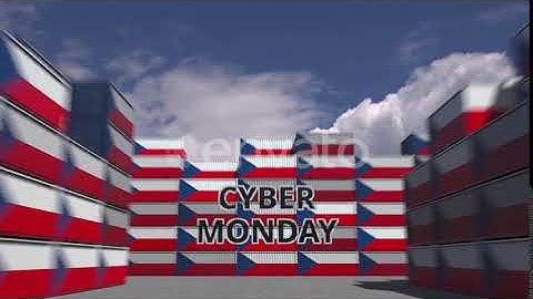 Containers with CYBER MONDAY Text and Flags of the Czech Republic | Motion Graphics - Envato ele...