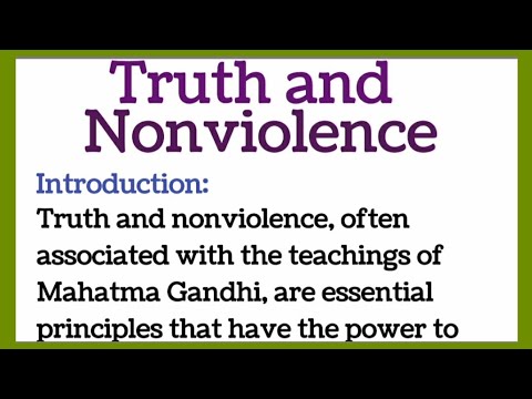 truth and nonviolence essay