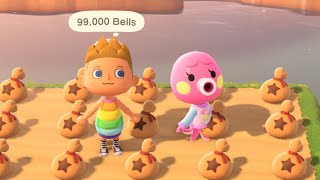 Giving 100,000 Bells to All My Animal Crossing Villagers...