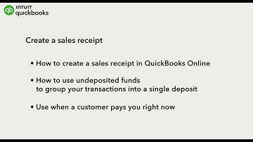How to create sales receipts in QuickBooks Online