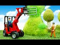 Машинки-помощники: трактор вспахивает поле! Развивающие видео про машинки для мальчиков