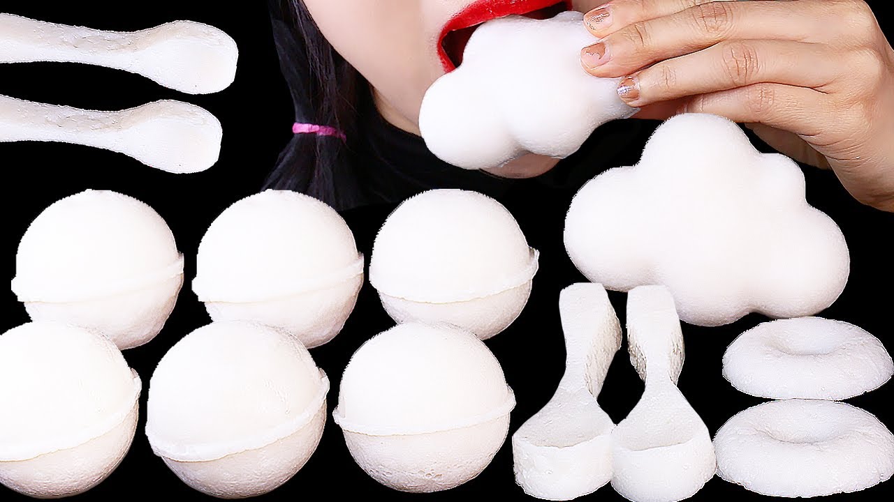 ASMR *KOHAKUTO* MUKBANG WHITE DESSERTS EDIBLE SPOON EATING SOUNDS SHOW 코하쿠토 먹방 흰색 디저트 먹는수저 이팅 사운드 먹방