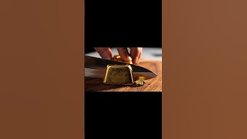 💰🔪 Cutting a GOLD Bar?! 🤯✨ #ASMR