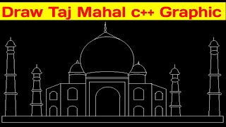 Draw a Taj Mahal using C++ | Free Source Code Project. | Draw Taj Mahal | #TajMahal #codestudio screenshot 4