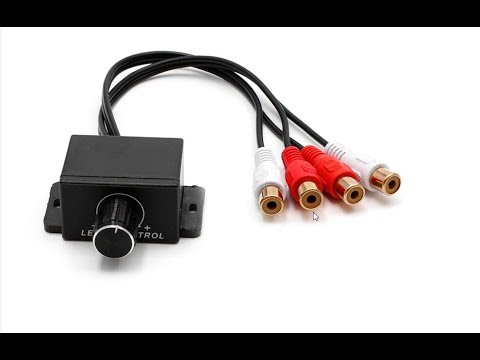 Remote Amplifier Level Controller Volume Adjustment Knob RCA Subwoofer Car Audio