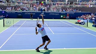 Roger Federer's Serve Practice Routine Analysis
