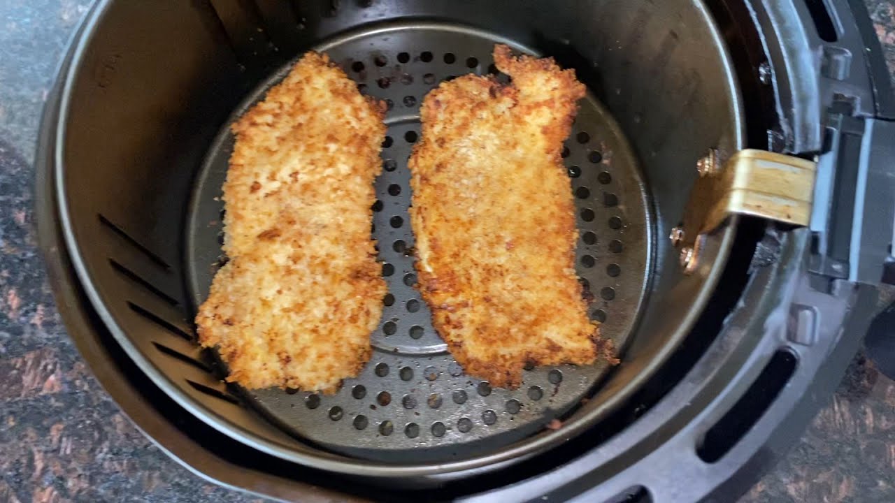 Crispy Air Fryer Breaded Chicken Breasts - Averie Cooks
