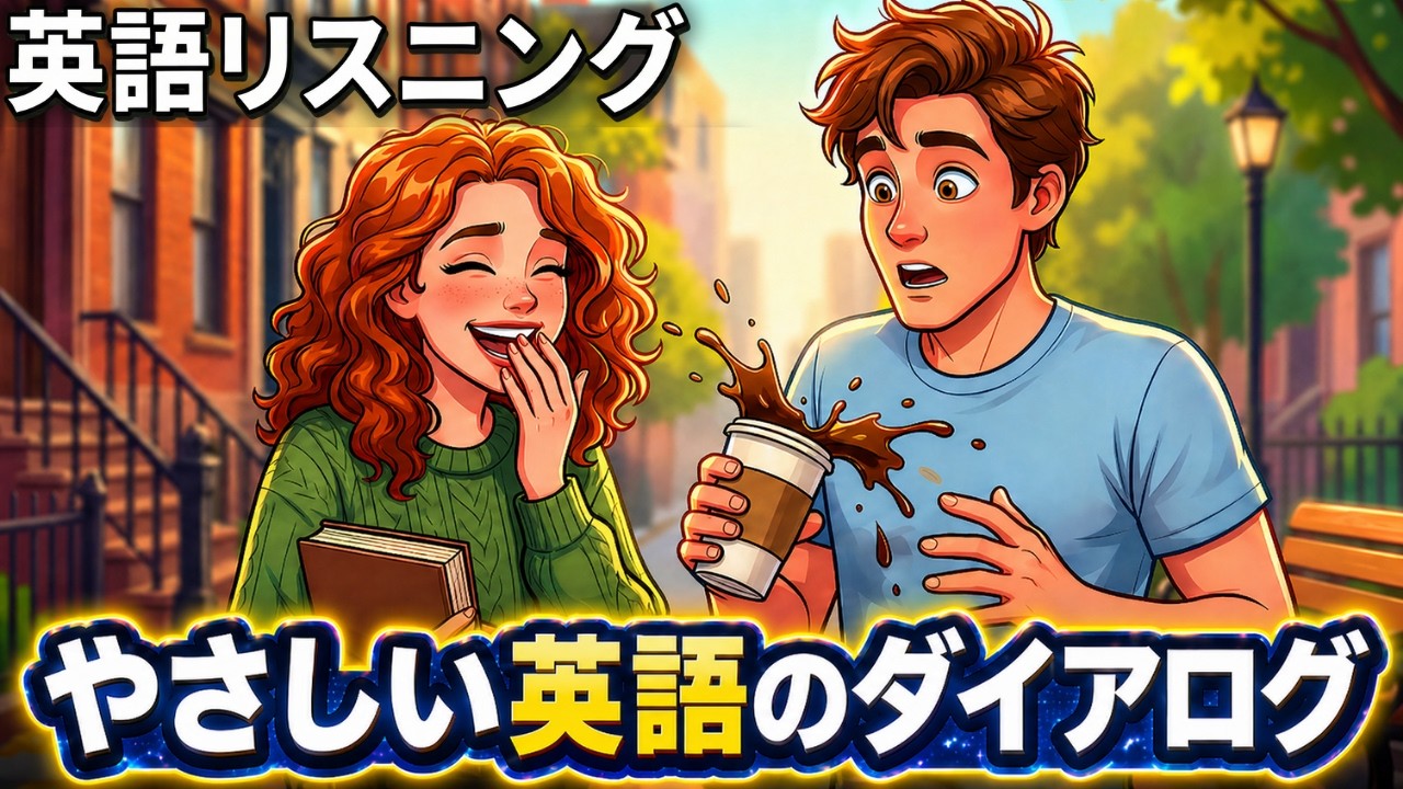 ユーキャン　耳慣れビクス英会話 英語耳を作る】やさしい英会話『コーヒーをこぼした朝』🔥 英語