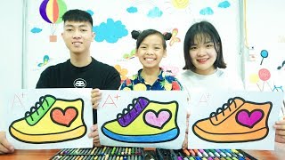 Rainbow Shoes Heart, Warna Warni Belajar Menggambar dan Mewarnai untuk Anak