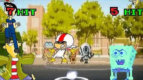 MUGEN Request: Spongebob V2 & Kick Buttowski Vs Oscar Richard & Ed V2