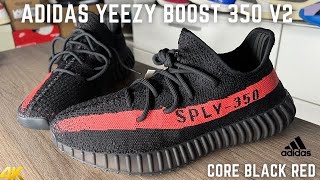 Adidas Yeezy 350 V2 Core Black Red 2022 On Feet Review