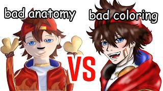 Bad Anatomy Vs Bad Coloring - Which Is Worse?