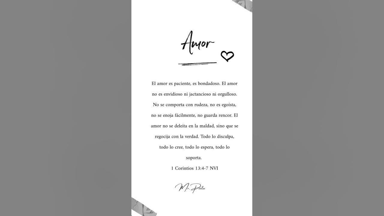 El amor según  con la biblia ❤️❤️ #amor #frases #poema #poesia #pareja #motivacion