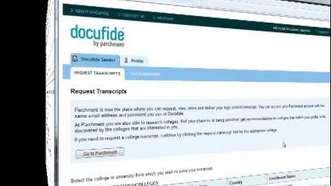 Docufide Transcript Request Tutorial