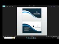 Blue Curve Business Card in Adobe Photoshop