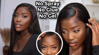 NEW! COMPLETELY GLUELESS WIG FOR BEGINNERS, Zero ADHESIVE NO SPRAY\/GEL FT JESSIE'S WIGl LUCY BENSON