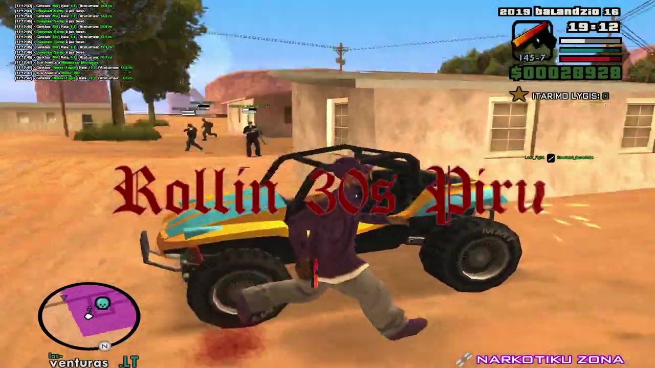 Las-Venturas.lt | Rollin' 30s Piru 'short action' - YouTube