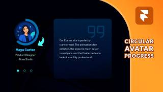 Animated Testimonial Slider with Circular Progress in Framer (& Free File)