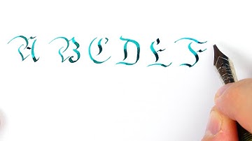 Fraktur script: how to write capital letters with a fountain pen – Handwriting practice