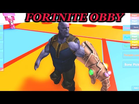 Roblox Escape The Fortnite Obby As Thanos Youtube - michael roblox in real life the very advanced obby on