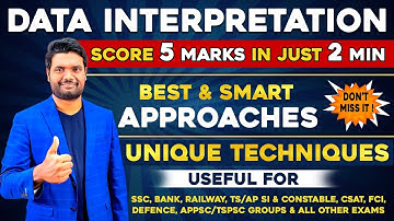 🔴LIVE🔴 DATA INTERPRETATION SCORE 5 MARKS IN JUST 2 MINUTES | BEST & UNIQUE TECHNIQUES By Chandan Sir
